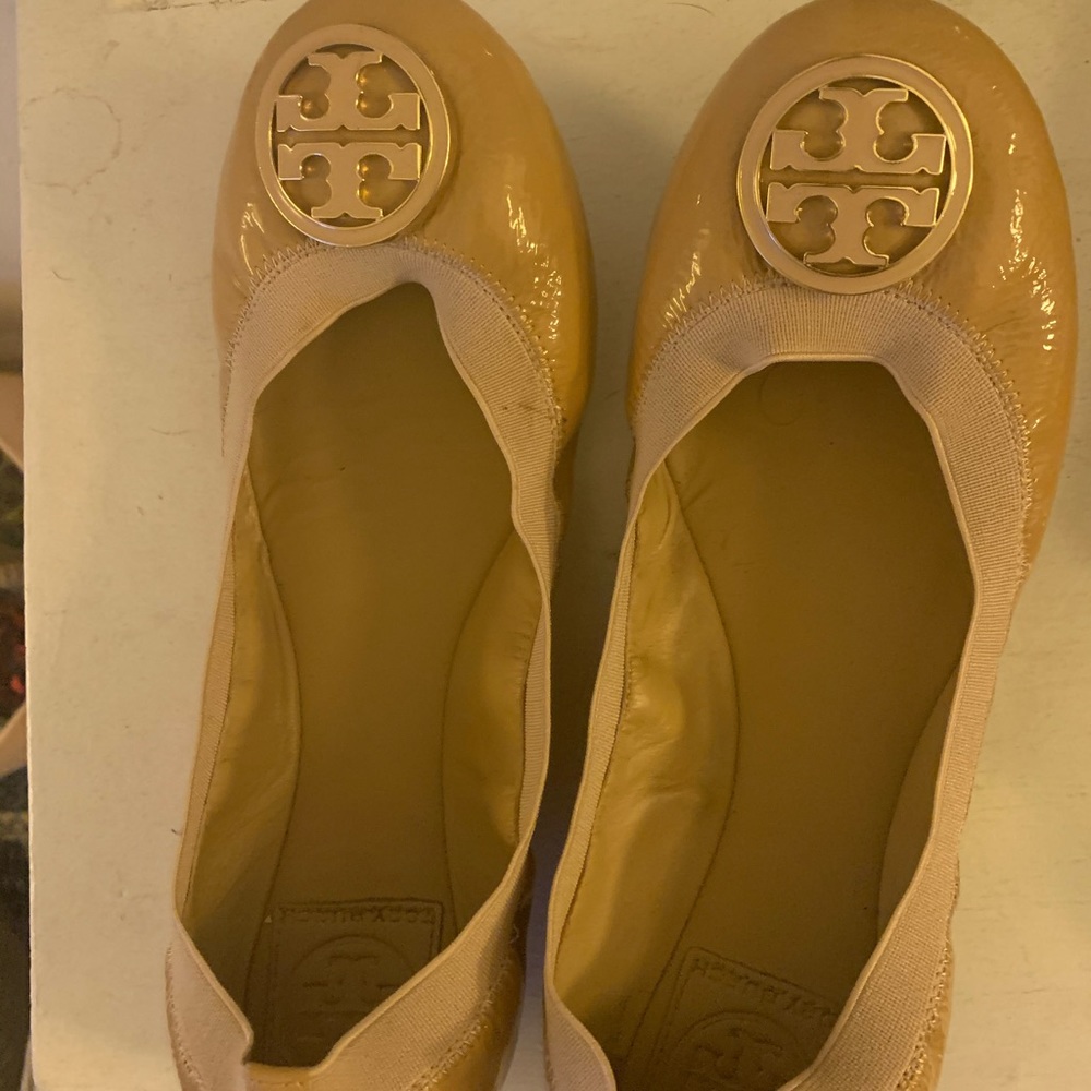 Tory Burch Patent Leather Reva Ballerina Flat